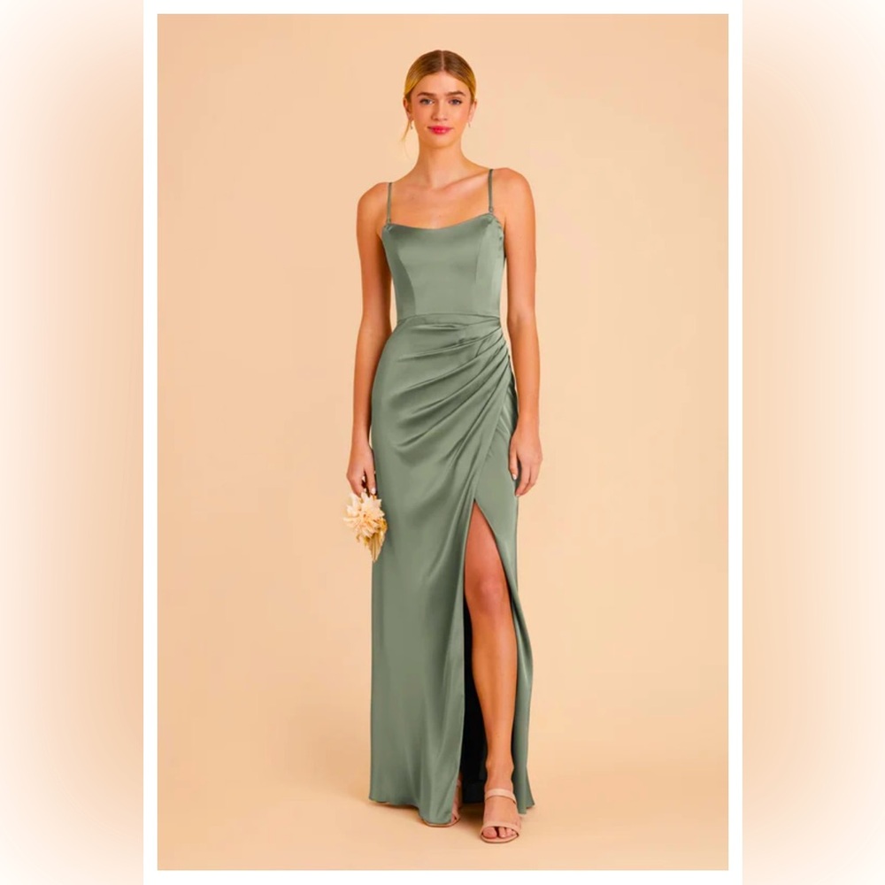 Birdy Grey - Anne Dress - Matte Satin - Sea Glass